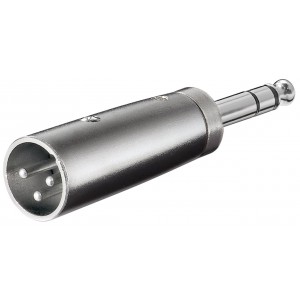 Adaptateur XLR, AUX Jack 6,35 mm St&eacute;r&eacute;o Fiche vers XLR Fiche